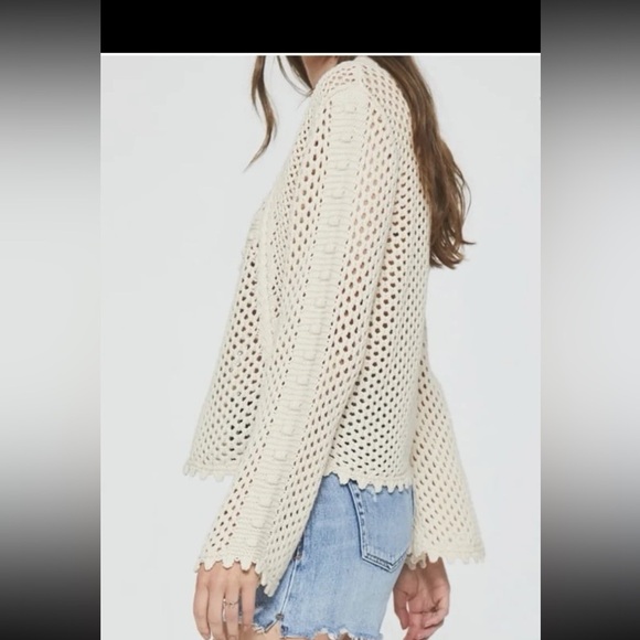 Another Love MERYL MESH EMBROIDERY SWEATER VINTAGE CREAM
Size Medium - Picture 3 of 12